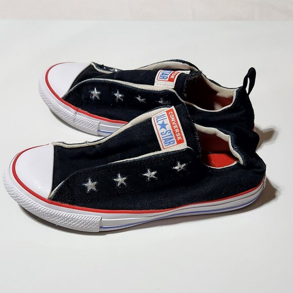 Girls’ Converse All Star Slip-On Sneakers – Stars & Stripes | Size 2 - Picture 5 of 6